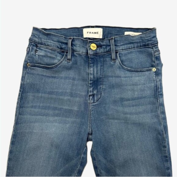Frame Le High Skinny Jeans Blue Lagoon Wash Designer Denim 26 - Picture 3 of 11